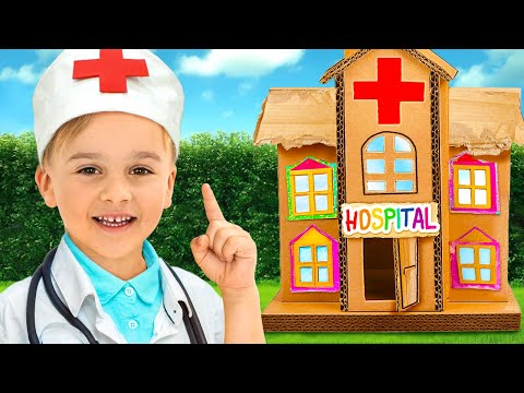 Cardboard Hospital Adventure for kids