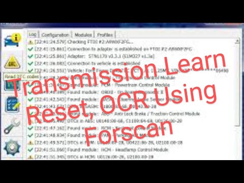 Forscan. How to Reset Transmission Adaptive Learn. Turn On OCR.