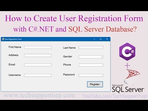 How to Create User Registration Form in C#.NET Using SQL Server Database? [With Source Code]