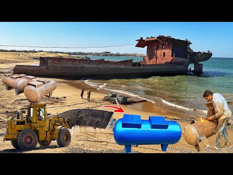 The process of making an air compressor from old ships 🚢 High strength sheet ||