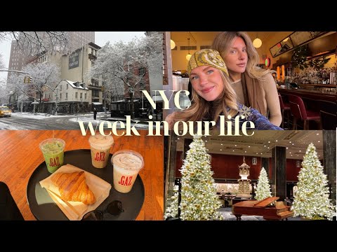 nyc week in our life | exciting work week, holiday festivities, first snow of the season