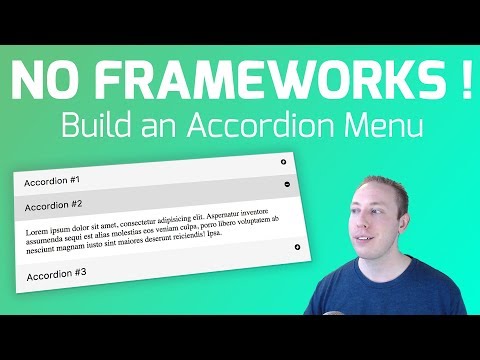 Build an Accordion Menu - No Frameworks or Dependencies