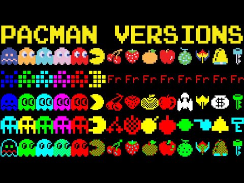 Pac-Man Comparison Evolution 72 Versions - Gameplay Sprites Deaths