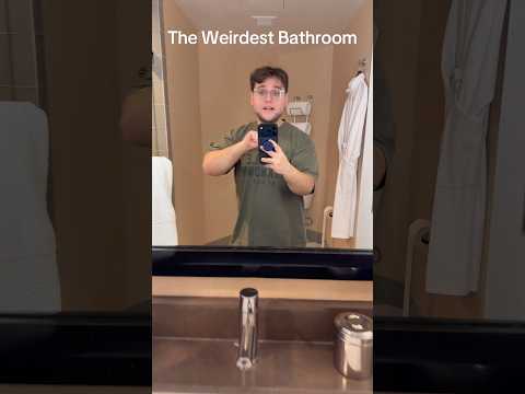 The Weirdest Bathroom - is this normal? #bathroom #shower #hotel #comedy #window