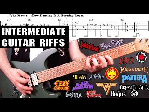 30 Must-Know Intermediate Guitar Riffs | With Tabs