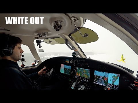 Landing in a Snowstorm! (Full Flight)