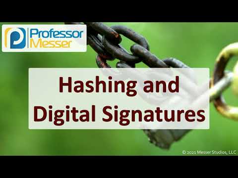 Hashing and Digital Signatures - SY0-601 CompTIA Security+ : 2.8