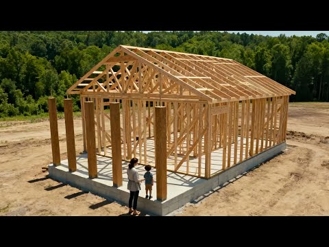 Woman builds her dream WOODEN HOUSE in 30 days @Lý Thị Nhim
