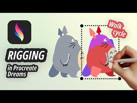 Procreate Dreams Animation: Totoro Walk Cycle with Rigging Techniques!