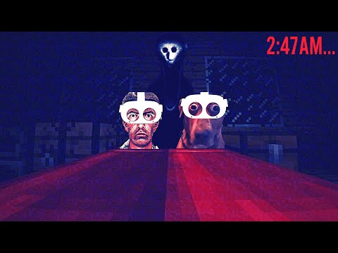 2 Idiots have a Sleepover in VR Minecraft with Horror Mods