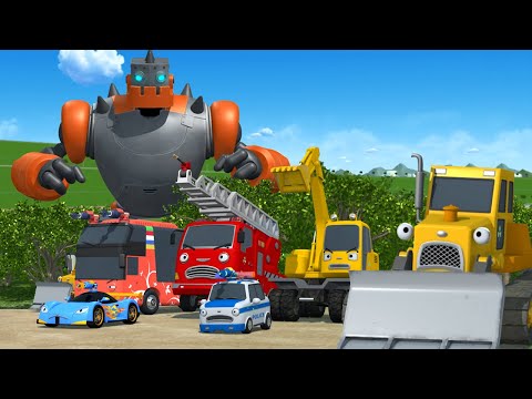 천하장사 중장비 인기 에피소드 | 중장비 친구들이 지구를 지켜요! | 타요의 지구 방어 대작전 | 중장비 레인저스