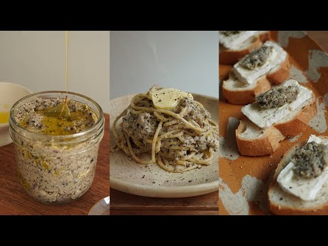 버섯 블랙 올리브 페스토ㅣ버섯과 올리브를 갈아서 페스토로 만들다