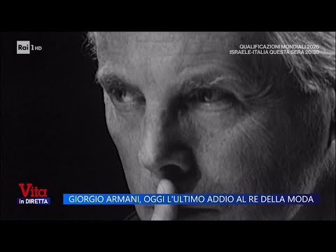 A Rivalta l'addio a Giorgio Armani, commozione di Antonia Dell'Atte - Vita in Diretta 08/09/2025