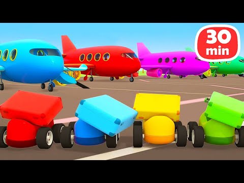 Helfer Autos Kompilation. Cartoon auf Deutsch. Fahrzeuge und Flugzeuge