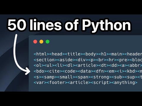mohtml: all of HTML with just 50 lines of Python