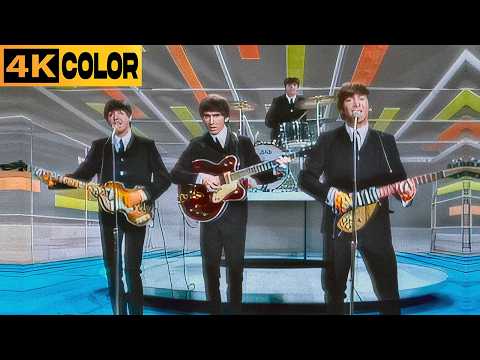 The Beatles - I Saw Her Standing There Live Ed Sullivan Show (Restored In 4K Color)