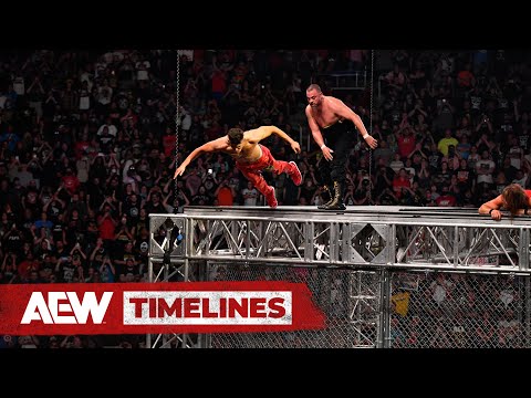 One of AEW's MOST BRUTAL MATCHES: Blood & Guts! | AEW Timelines