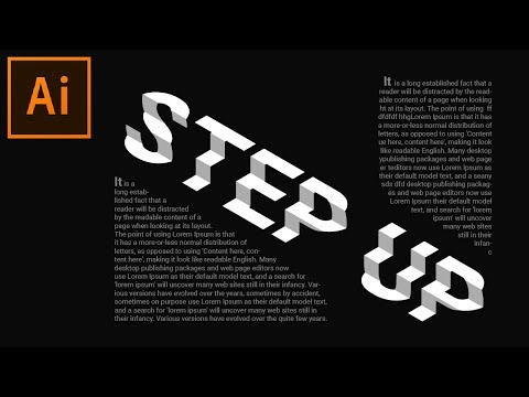 Stepped Letters Design | Illustrator Text Effect Tutorial