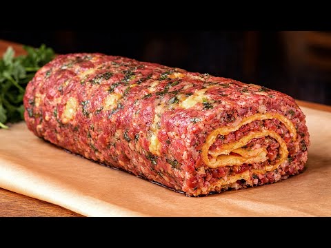 Der leckerste Hackbraten aller Zeiten! Gefüllt mit Käse und Gemüse – ein Ofenhit