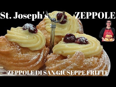 St. Joseph’s Zeppole  | Zeppole di San Giuseppe fritte | Video recipe for St.Joseph's Zeppole.