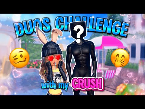 DUOS CHALLENGE WITH MY *CRUSH* IN DRESS TO IMPRESS 🩷 (Roblox)