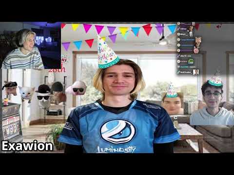 xQc Reacts to His Happy Birthday Video