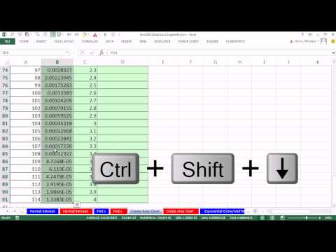 Excel 2013 Statistical Analysis #40: Normal (Bell) Probability Distribution Area Chart, X & Z Values