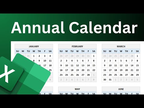 How to Make a Yearly Calendar in Excel