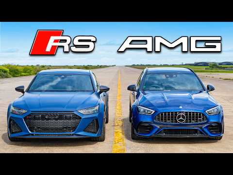 New AMG C63 v Audi RS7 Performance: DRAG RACE