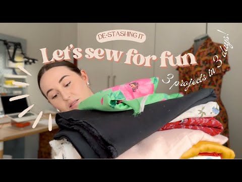 De-stashing My Fabrics! Colour Blocking, Pattern Clashing, And a Botched Dress | ThrillsandStitches