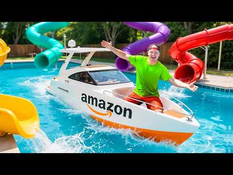 I Built a Backyard Waterpark Using ONLY AMAZON!