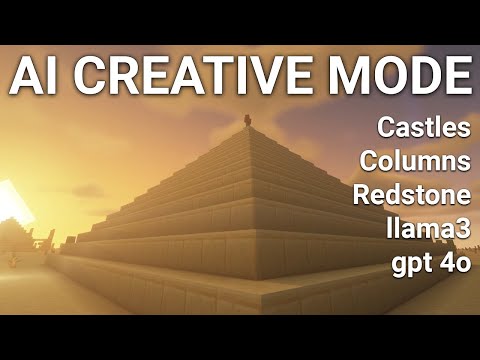 AI Builds in Creative Mode | Mindcraft