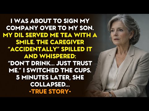 HER TRUE STORY👵💔 My DIL Served Me Tea Before The Meeting. The Caregiver Spilled It And Saved My Life