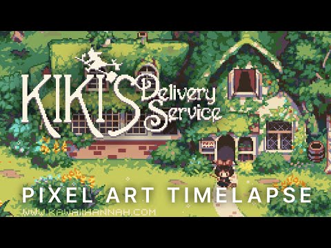 Kiki's Delivery Service | Pixel Art Timelapse