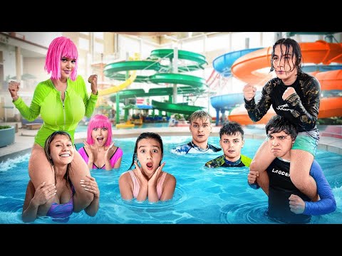 НОЧЕВКА В АКВАПАРКЕ 🤩 ДЕВЧОНКИ ПРОТИВ ПАЦАНОВ 🤯 КАМПУС