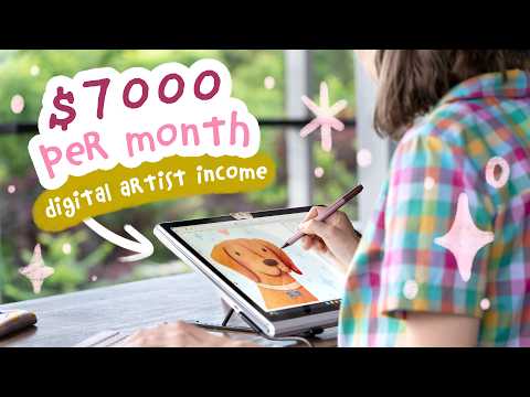 Earning $7000/month From My Art Skills | Art Income Breakdown + Ideas For Your Business