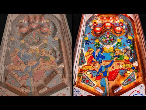 Professional Restoration of a Rare Vintage Pinball Machine | Bally Bullfight Pinball Table