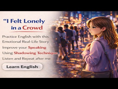 Shadowing English Story (B1–B2) | I Felt Lonely in a Crowd 🌆 | Speak English with Confidence