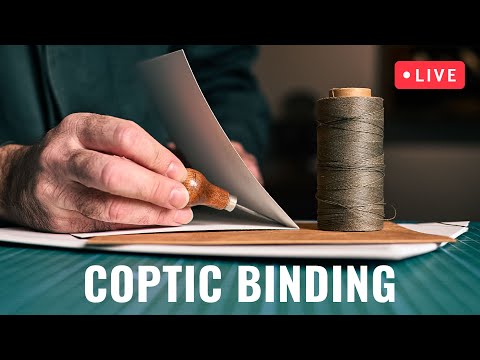 Sewing A Coptic Binding With a Soft Cover - Live