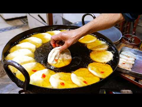 Pakistani Street Food - The BEST BREAKFAST in Lahore! Zafar Halwa Puri Shop Pakistan
