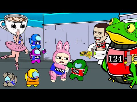 Among Us in Squid Game Season 3: Ballerina Cappuccino x Boneca Ambalabu x Labubu | Funny Animation