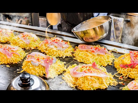 Why Is Osaka’s Okonomiyaki So Popular? Unstoppable Yakisoba Rush & God-Tier Teppan Show!