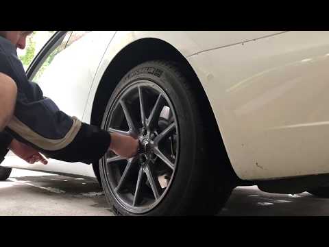 1 minute upgrade to Tesla Model 3 aero wheels