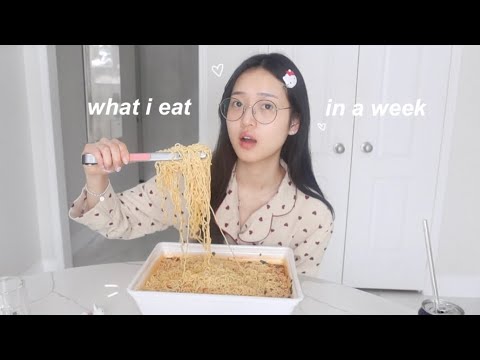 what i eat in a week as a uni student 🍙 (korean food + realistic)