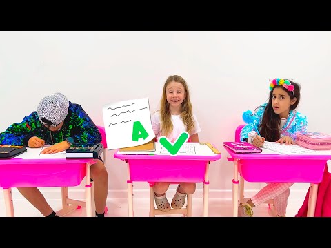 Nastya demuestra que el conocimiento en la escuela es lo más importante.Cuentos escolares para niños