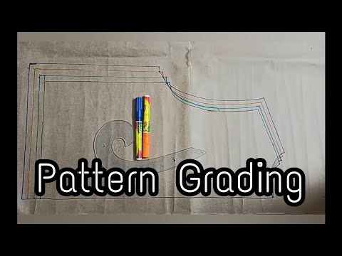 pattern Grading in hindi #sewing #patternmaking #drafting