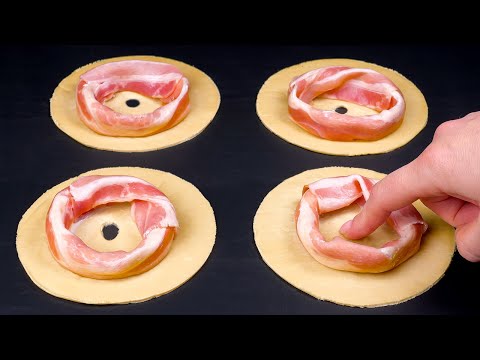 Do you have puff pastry?🔥 You will make this quick bacon appetizer every day.