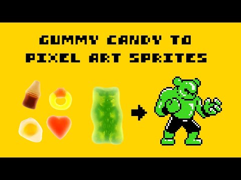 Turning Gummies into Pixel Art Characters