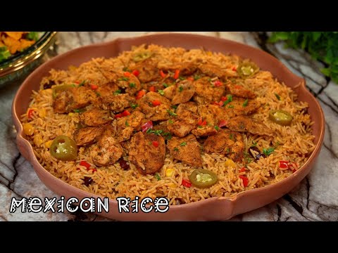 بدل ما تحتاري اطبخي مكسيكانو رز بالدجاج 🍋‍🟩🌶 مع ألذ سلطة مكسيكانو 