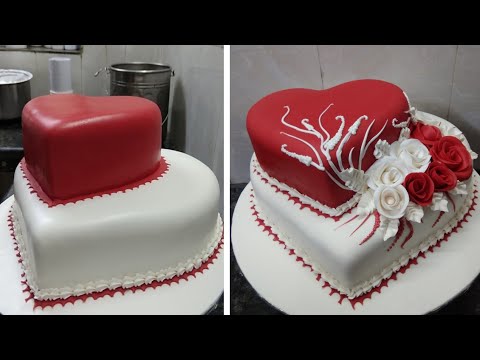 Heart Shape Parfect and Easy Fondant Cake |Birthday Cake Design